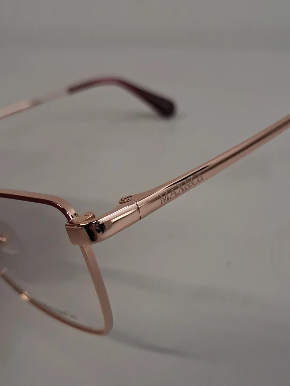NWOT Womens Rxable Max & Co. MO5035 Rose Gold Cat-Eye Eyeglass Frames